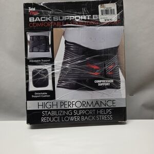 Total Vision Back Support Brace Size M Waist 38-41.5” New Damaged Box